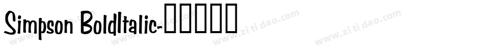 Simpson BoldItalic字体转换